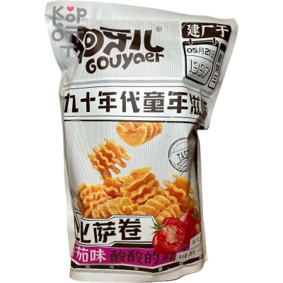 GOUYAer Pizza Rolls Чипсы Пицца Ролл Спайси рифленые со вкусом томата, 288гр.