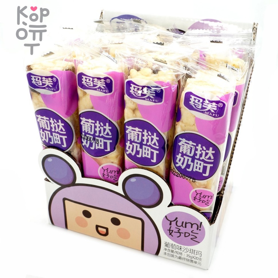 Бисквитное печенье Mafu Португальский пирог со вкусом Винограда, купить с доставкой на дом фото 1 — Корейские товары для всей семьи(КорОпт)