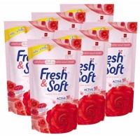 LION Essence Fresh & Soft Sparkling Kiss(Red Rose) - Кондиционер для белья 600мл., мягкая упаковка
