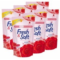 LION Essence Fresh & Soft Sparkling Kiss(Red Rose) - Кондиционер для белья 600мл., мягкая упаковка