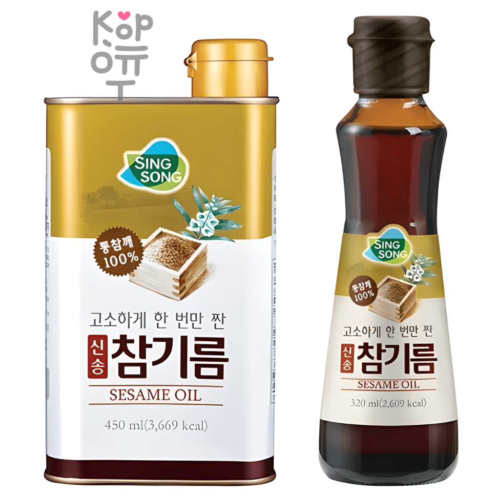 SingSong Sesame oil, salted only once - Кунжутное масло, посоленное только один раз, 320мл.*12шт. в Коробке