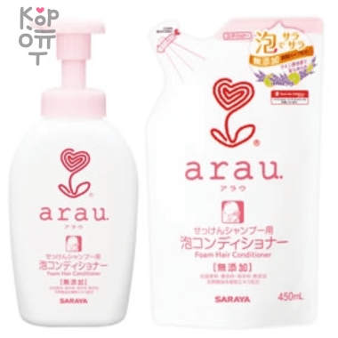 Saraya Arau Foam Hair Conditioner - Пенный кондиционер для волос с экстрактом лаванды и ромашки — Корейские товары для всей семьи(КорОпт)