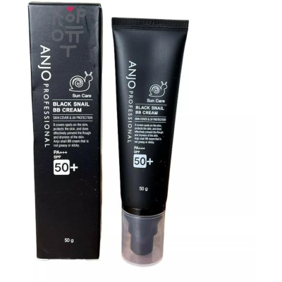 ANJO Black Snail BB Cream SPF 50+ PA+++ - ВВ-крем с Муцином Черной Улитки и солнцезащитным фактором SPF 50+ PA+++  50гр.