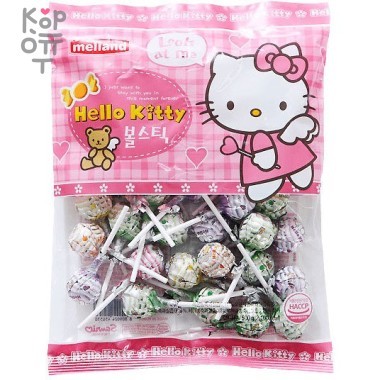 Карамель Hello Kitty Ball Stick Candy (со вкусом лимона, апельсина, винограда, вишни и яблока) 500гр. — Корейские товары для всей семьи(КорОпт)