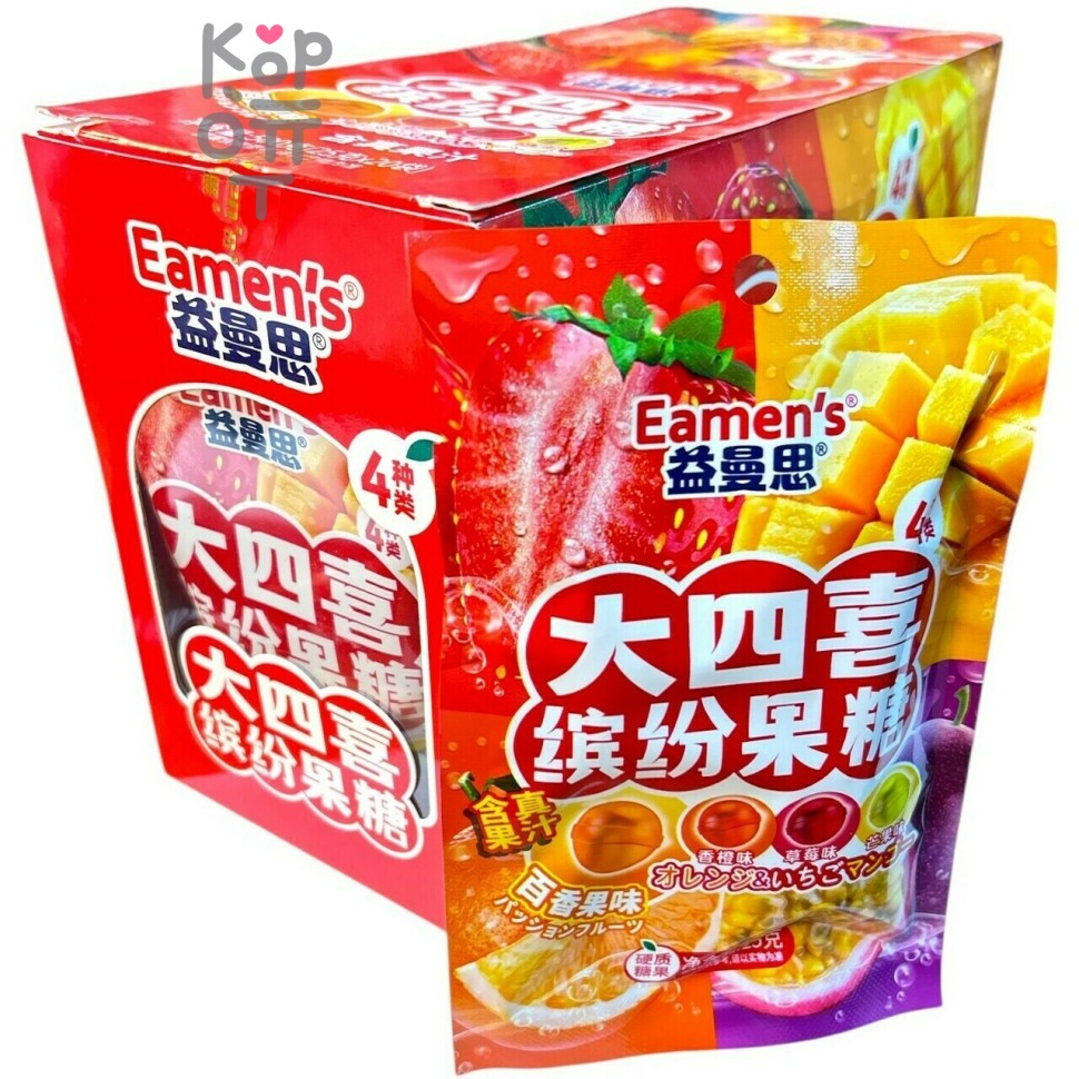 Карамель Eamen's со вкусом Клубники, Манго, Маракуйя и Апельсина