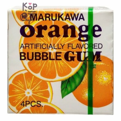 Marukawa Orange Bubble Gum - Резинка жевательная "Апельсин" 4-ре шара, 5, 4гр.*48шт. в блоке