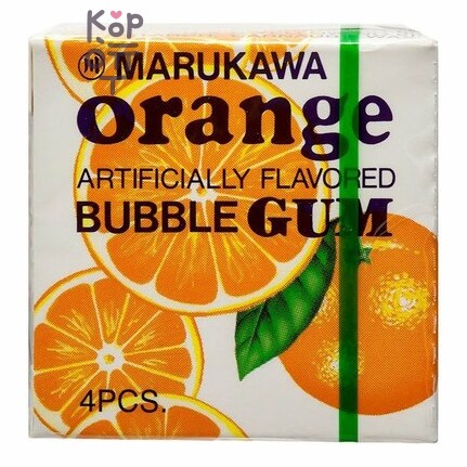 Marukawa Orange Bubble Gum - Резинка жевательная "Апельсин" 4-ре шара, 5, 4гр.*48шт. в блоке