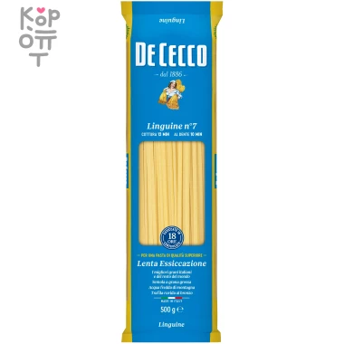 De Cecco - Паста лингвине №7 500г.  — Корейские товары для всей семьи(КорОпт)