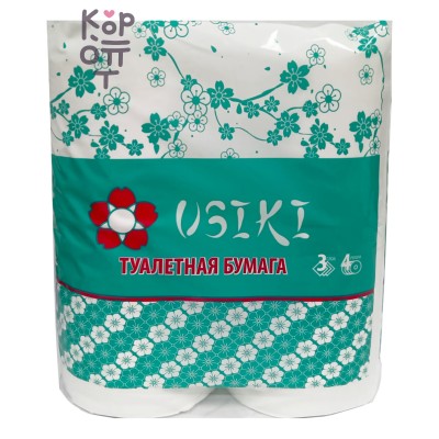 USIKI Бумага туалетная трёхслойная, 25 м, 4 рулона