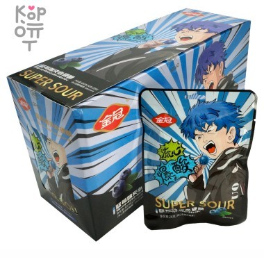 Конфеты Супер Кислые Golden Crown сэндвич со вкусом голубики — Корейские товары для всей семьи(КорОпт)