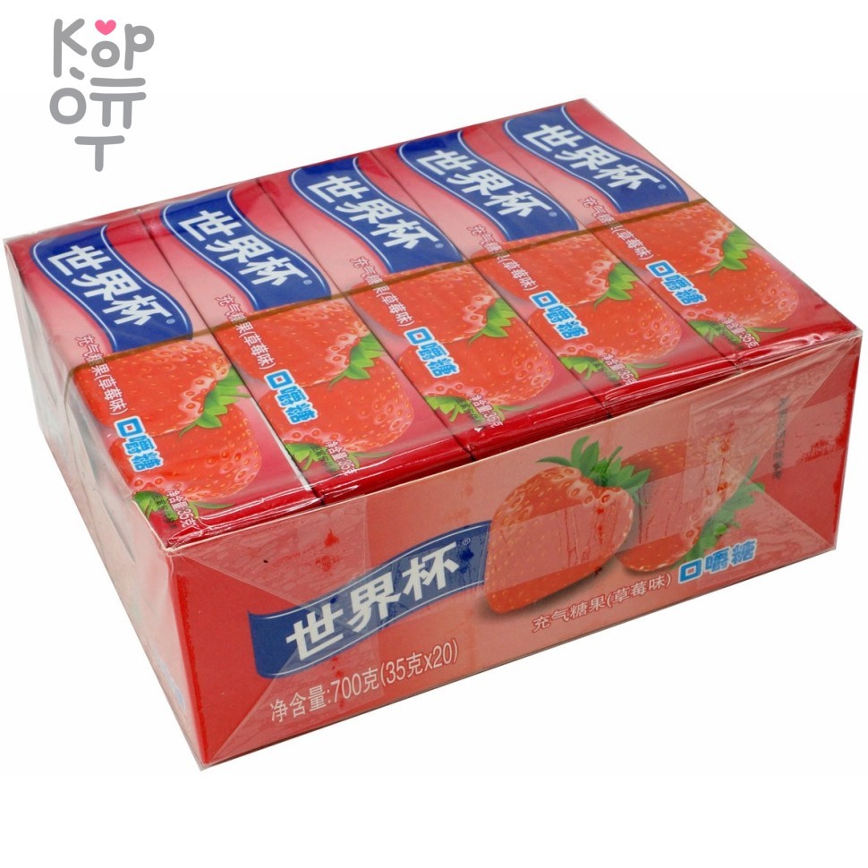 Жевательные конфеты Shijiebei со вкусом Клубники, купить с доставкой на дом фото 1 — Корейские товары для всей семьи(КорОпт)