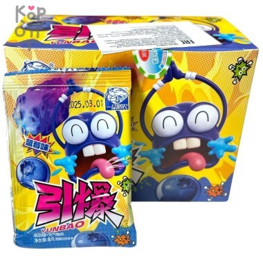 Карамель шипучка-взрывашка YunBao с взрывным вкусом спелой Голубики — Корейские товары для всей семьи(КорОпт)