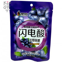 Конфеты Sour Candy Blueberry КИСЛЫЕ со вкусом Голубики