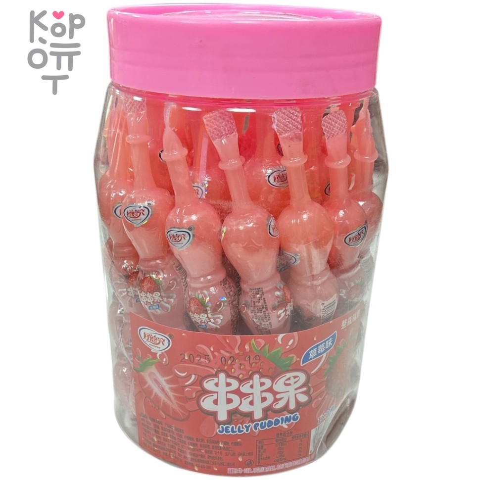 Питьевое Фруктовое желе Jelly Pudding - Фруктовый напиток со вкусом Клубники, купить с доставкой на дом фото 1 — Корейские товары для всей семьи(КорОпт)