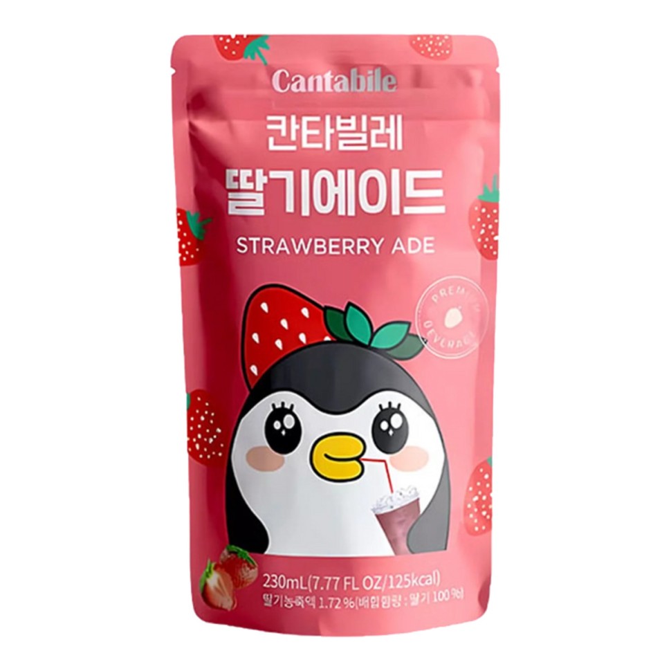 Cantabile Strawberry Ade — Напиток со вкусом клубники, 230 мл