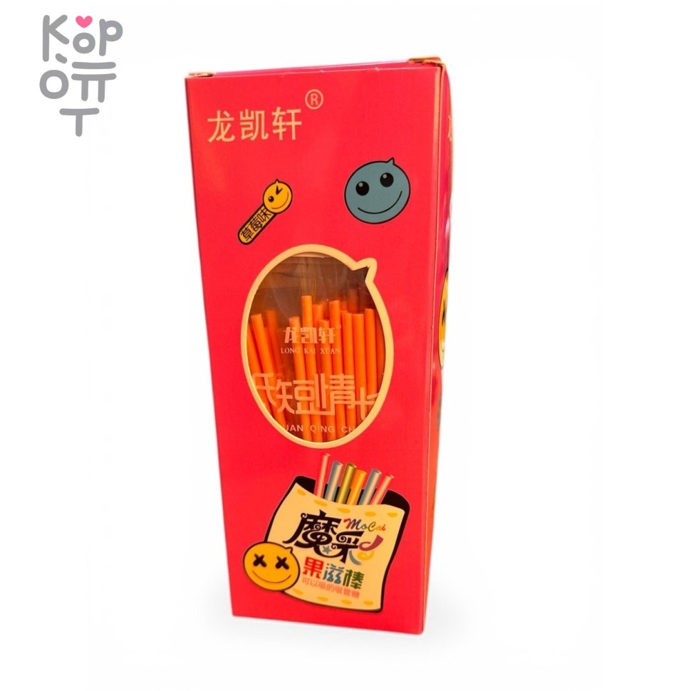 Конфеты Lilewang Фруктовые трубочки волшебного цвета, со вкусом Клубники, купить с доставкой на дом фото 1 &mdash; Корейские товары для всей семьи(КорОпт)