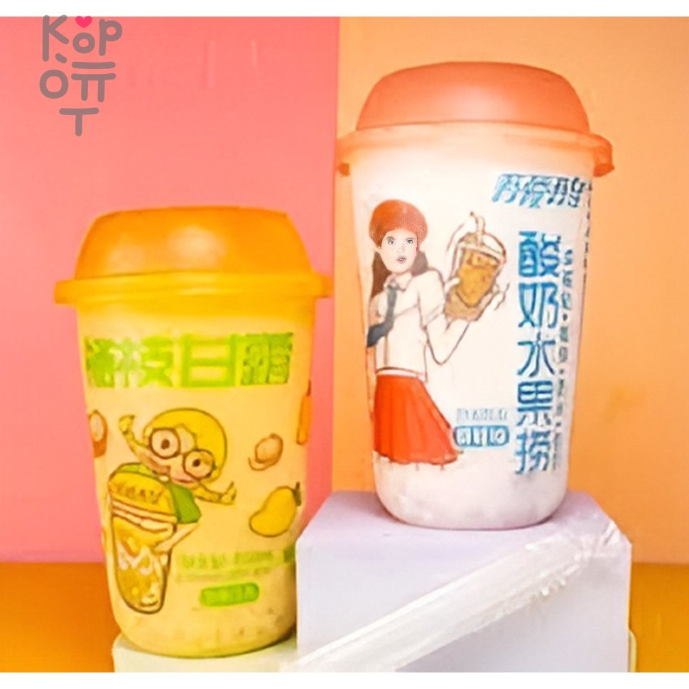 Йогуртовый напиток Hunan Little Jiajia с кусочками фруктов, кокоса и вкусом Ананаса, 450мл., купить с доставкой на дом фото 1 &mdash; Корейские товары для всей семьи(КорОпт)