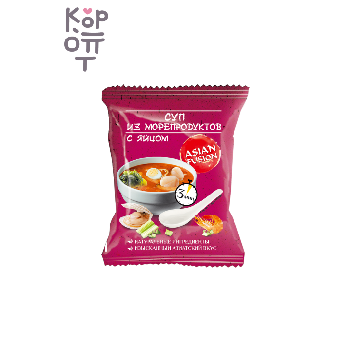 ASIAN FUSION — Суп из морепродуктов с яйцом п/п 8 г 1/20