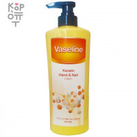 Vaseline Hand & Nail Lotion - Питательный лосьон для смягчения кожи рук и укрепления ногтей с кератином и вазелином, 500мл.