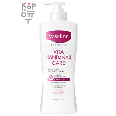 Vaseline Hand & Nail Lotion - Питательный лосьон для смягчения кожи рук и укрепления ногтей с кератином и вазелином, 500мл.