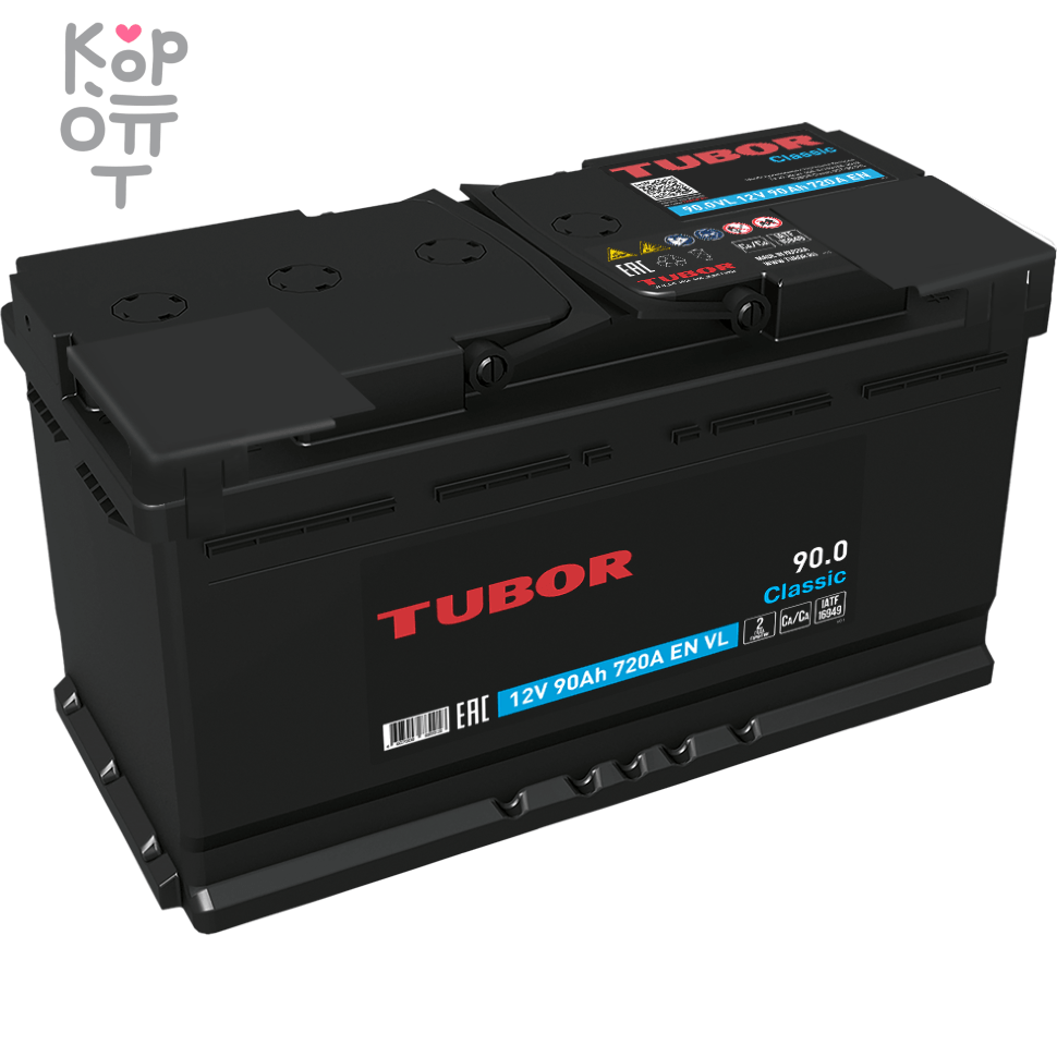 Аккумулятор TUBOR Classic 6СТ-90.1 VL, 90A, L5 ( R ), купить с доставкой на дом фото 1 — Корейские товары для всей семьи(КорОпт)