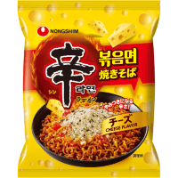NONGSHIM Stir Fry with Cheese Лапша сублимированная жареная с сыром, мягкая упаковка, 131 г