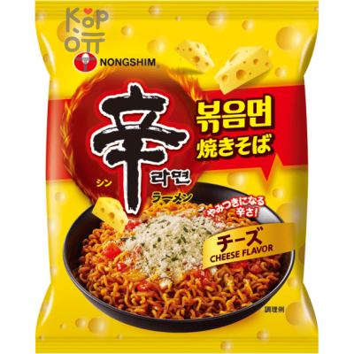 NONGSHIM Stir Fry with Cheese Лапша сублимированная жареная с сыром, мягкая упаковка, 131 г