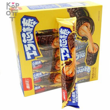 Qiao Crisp Cakes - Хрустящее злаковое Фитнес печенье с Шоколадом и кремовой начинкой &mdash; Корейские товары для всей семьи(КорОпт)