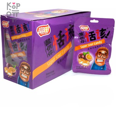 Кислая сэндвич карамель Food Sweet Super Sour Candy - Зубы свело со вкусом Маракауйи &mdash; Корейские товары для всей семьи(КорОпт)