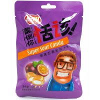 Кислая сэндвич карамель Food Sweet Super Sour Candy - Зубы свело со вкусом Маракауйи