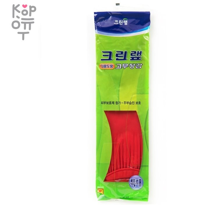 Clean Wrap Rubber Gloves - Перчатки уплотненные из натурального латекса, с пудрой, красные., купить с доставкой на дом фото 1 — Корейские товары для всей семьи(КорОпт)