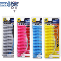 EBISU Daily Type Interdental Brush - Ёршик межзубный ПРЯМОЙ ФОРМЫ на короткой эргономичной ручке (с колпачком) 20шт.
