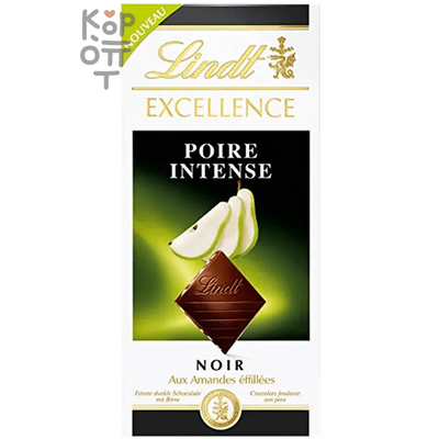 Lindt Excellence Шоколад темный с грушей, 100 г