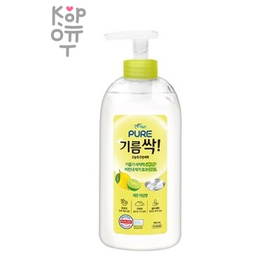 PURE GREASE-OFF DISH SOAP — Средство для мытья посуды, детских бутылок, овощей концентрированное аромат "Лимон и Лайм"/ LEMON&amp;LIME, Pigeon, 700 мл