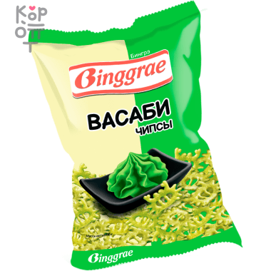 Чипсы Binggrae &quot;Бингрэ&quot; со вкусом Васаби. — Корейские товары для всей семьи(КорОпт)