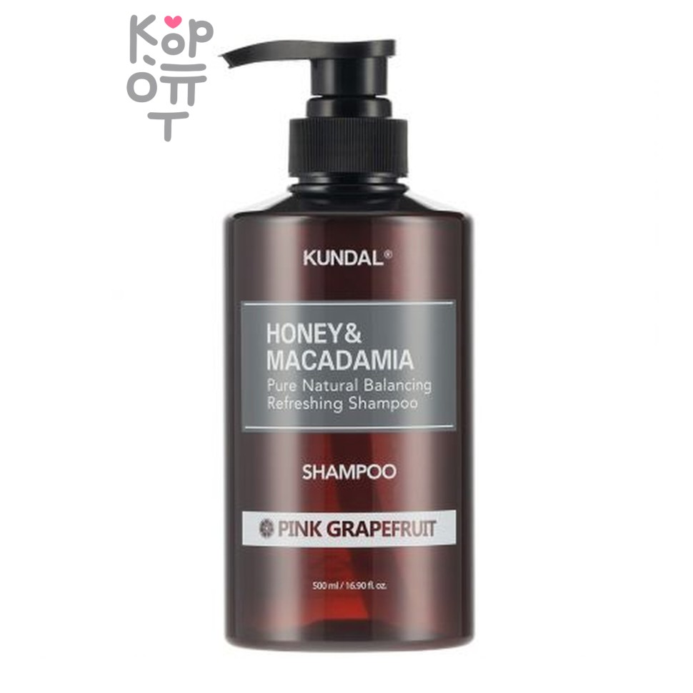 Шампунь, для волос Мед и Макадамия-Розовый грейпфрут/HONEY & MACADAMIA NATURE SHAMPOO-PINKGRAPEFRUIT, Kundal