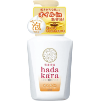 LION Hadakara Body Soap Foam Scent of Rose Garden - Экстра Увлажняющая пенка для тела с ароматом розового сада