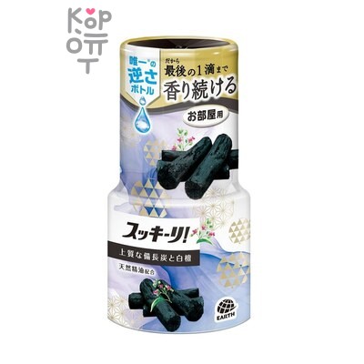 Earth "Sukki-ri!" — Жидкий дезодорант-ароматизатор для помещений с ароматом бинчотана и сандалового дерева 400 мл