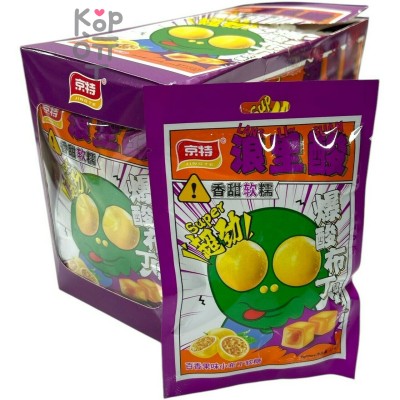 Жевательная конфета Jingte Fruit Flavor сэндвич - Счастливый лимон с кислой начинкой и вкусом Маракуйя
