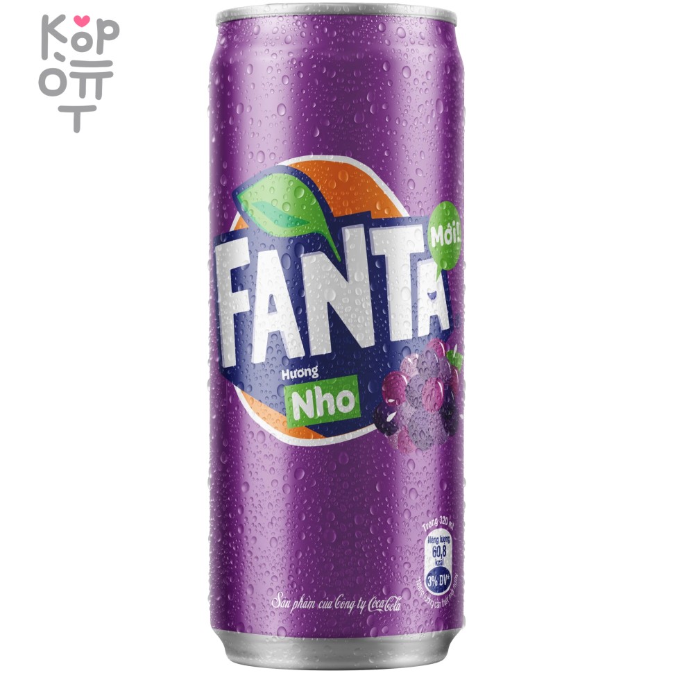 Fanta Grape - Напиток безалкогольный газированный Фанта Виноград, Вьетнам 320мл. , купить с доставкой на дом фото 1 — Корейские товары для всей семьи(КорОпт)