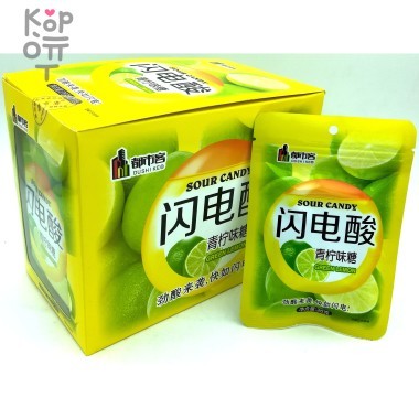 Конфеты Sour Candy green lemon КИСЛЫЕ &mdash; Корейские товары для всей семьи(КорОпт)