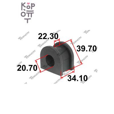 Втулка стабилизатора 48815-B4010 / 48815-B4011 NSO-327 / ASBTO1088 TERIOS J200, J211 передний TENACITY