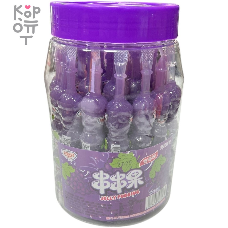 Питьевое Фруктовое желе Jelly Pudding - Фруктовый напиток со вкусом Винограда, купить с доставкой на дом фото 1 — Корейские товары для всей семьи(КорОпт)