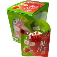 Жевательный мармелад 3D Gummies с настоящим фруктовым 50% соком и вкусом Яблока