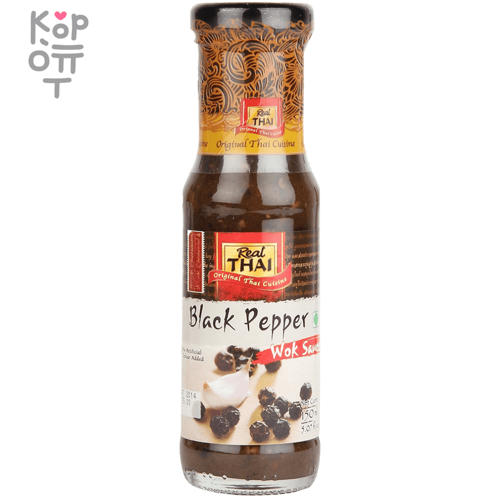 Соус с черным перцем Real Thai Black Pepper wok sauce, 150мл., купить с доставкой на дом фото 1 — Корейские товары для всей семьи(КорОпт)