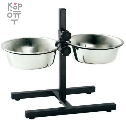 Hunter Smart миска из нержавеющей стали на штативе 2х2,7 л высота штатива 45 см, купить с доставкой на дом фото 1 — Корейские товары для всей семьи(КорОпт)