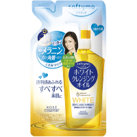 KOSE SOFTYMO White Cleansing Oil - Гидрофильное масло  для снятия водостойкого макияжа, улучшения тона кожи и контроля выработки меланина.