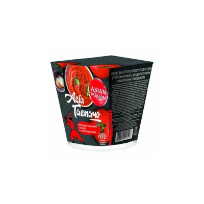 ASIAN FUSION — Суп томатный с водорослями и морским гребешком (AsiaГаспачо) картон 43 г × 8