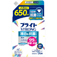 LION "Bright STRONG" - Гель-отбеливатель для стойких загрязнений "Супер яркость" (для точечного нанесения с антибактериальным эффектом).