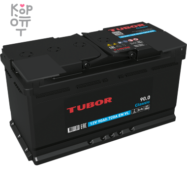 Аккумулятор TUBOR Classic 6СТ-90.0 VL, 90A, L5 ( L ) — Корейские товары для всей семьи(КорОпт)